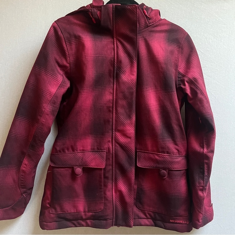 Merrell Opti-Shell Waterproof Plaid Ski Snowboard Jacket Sz M